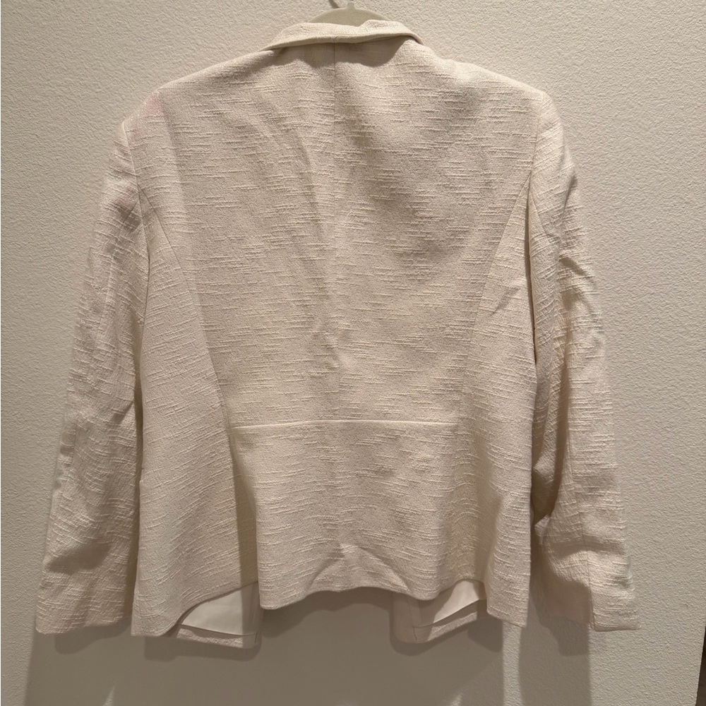 Ann Taylor LOFT Women's Ivory Textured Blazer - Picture 5 of 5